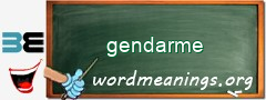 WordMeaning blackboard for gendarme